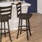 Flash Furniture Liesel Commercial Wooden Classic Ladderback Swivel Barstool w/Solid Wood Seat, Gray Wash Walnut ES-UN-31WS-29-GY-GG - alternate 2